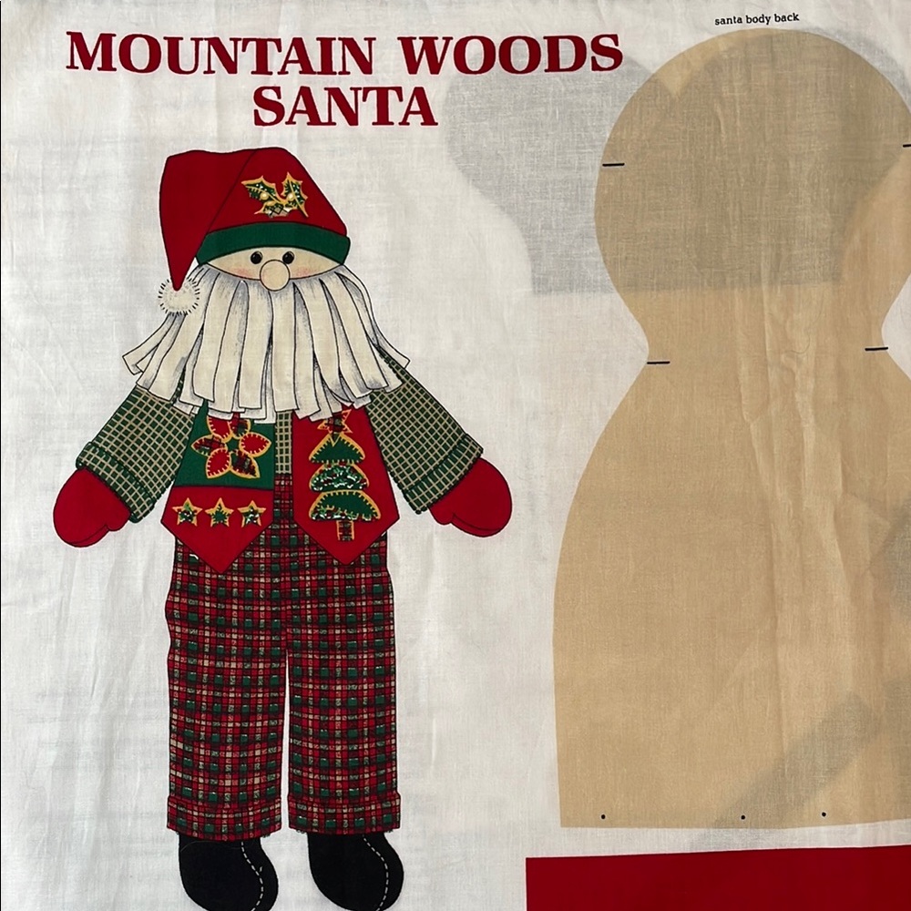 Festive Santa Fabric Craft Panel